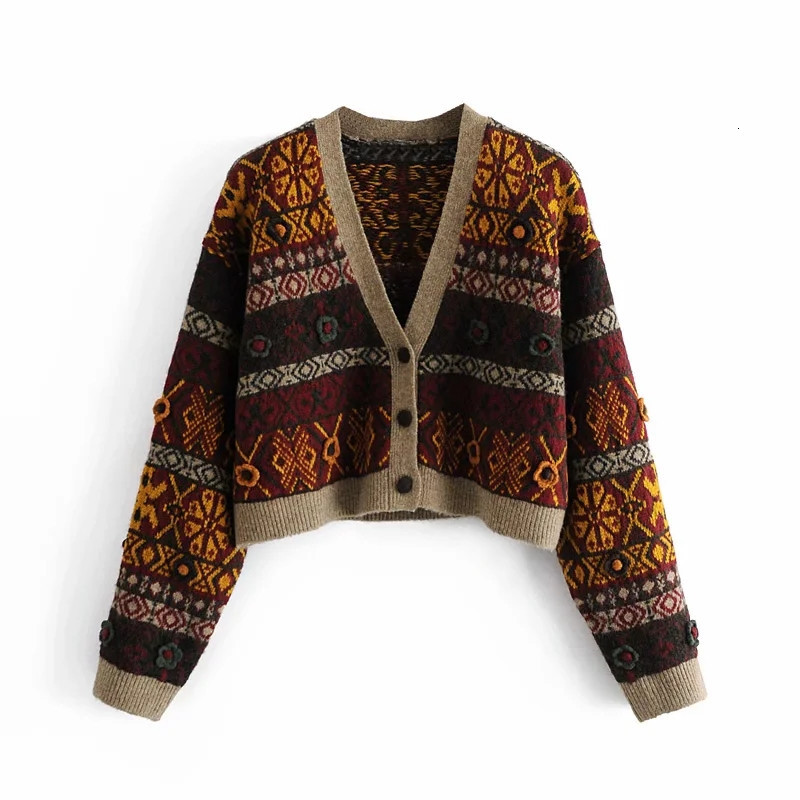 2021 New Women Winter Jacquard Knitted Cardigan Cropped Sweater Woman Long Sleeve Crochet Flower Vintage Cardigans S63u
2021 New Women Winter Jacquard Knitted Cardigan Cropped Sweater Woman Long Sleeve Crochet Flower Vintage Cardigans S63u