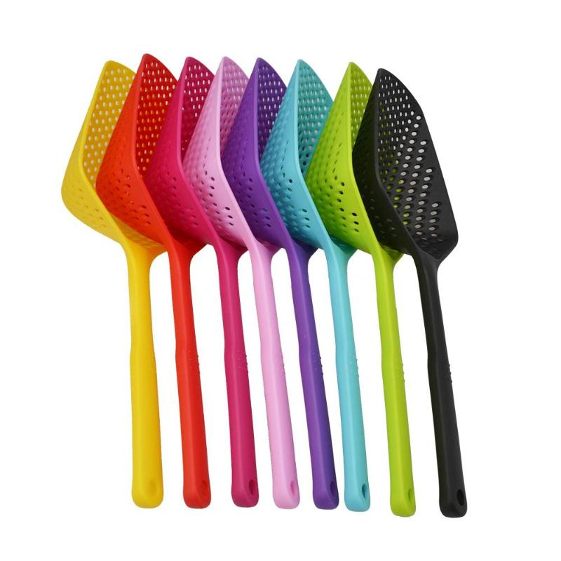 New 5 Colors Cooking Shovels Vegetable Strainer Scoop Plastic Spoon Large Colander Soup Filter Kitchen Tools
New 5 Colors Cooking Shovels Vegetable Strainer Scoop Plastic Spoon Large Colander Soup Filter Kitchen Tools