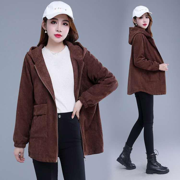 Plus Velvet Windbreaker Jacket Women 2021 Winter Casual Loose Korean Hooded Mid Long Corduroy Coat Big Size Trench Outwear Femme, Army green
Plus Velvet Windbreaker Jacket Women 2021 Winter Casual Loose Korean Hooded Mid Long Corduroy Coat Big Size Trench Outwear Femme, Army green