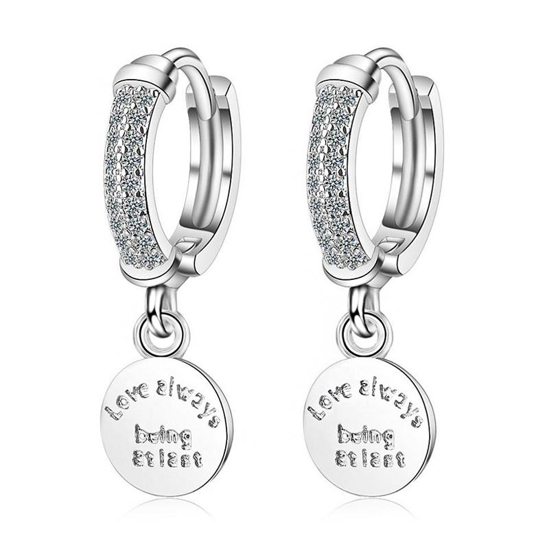 5A Shiny Zirconia Silver Color Small Hoop Earrings Round Pendant Loop Huggie Earrings Fashion Party Jewelry Gifts for Women
5A Shiny Zirconia Silver Color Small Hoop Earrings Round Pendant Loop Huggie Earrings Fashion Party Jewelry Gifts for Women