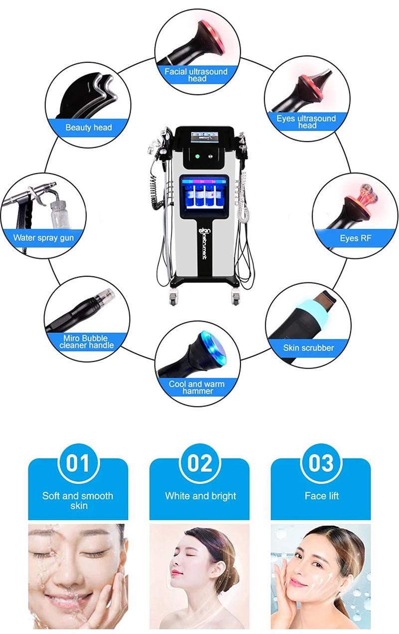 New Multifunction Hydra facial Dermabrasion Skin Cleansing Face Microdermabrasion water jet Oxygen beauty machine