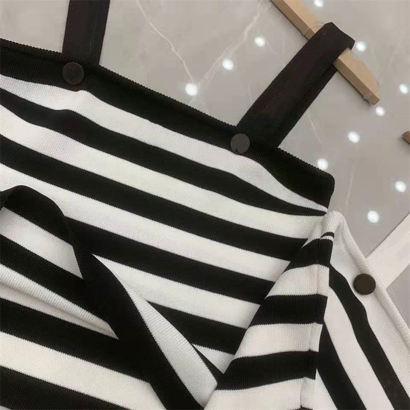 Women's Tanks Summer Stripe Fashion Sexy Crop Top Slim Tops Sleeveless Workout Vest Ladies Good Quality Tank