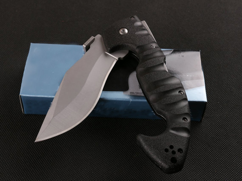 High Quality Survival Tactical Folding knife 440C 58HRC Titanium finish Blade knifes knives with Retail box