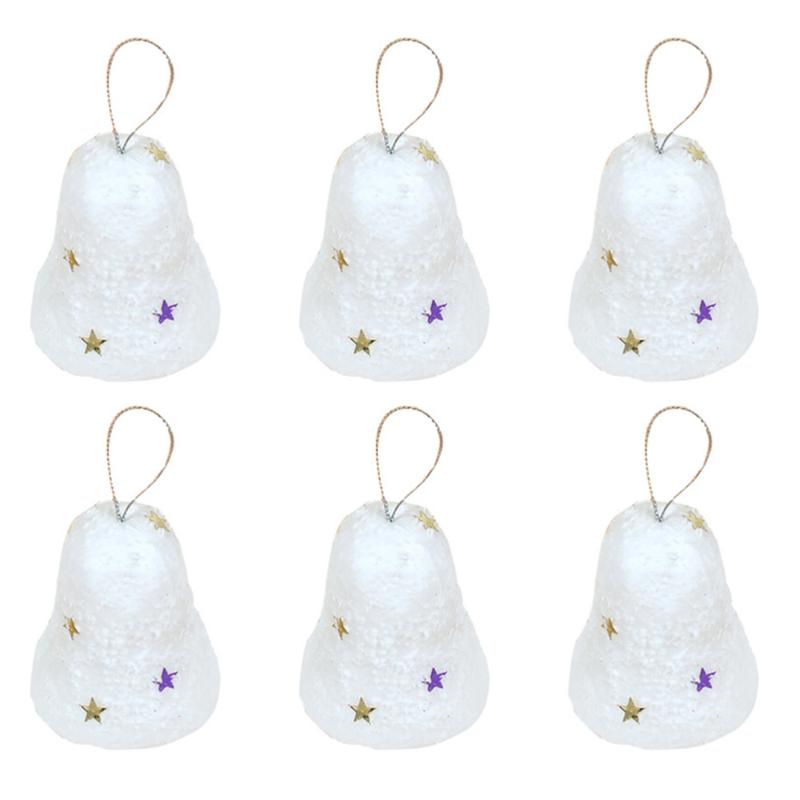 60Pcs Christmas White Snow Design Bell Decors Christmas Tree Hanging Foam Bells
60Pcs Christmas White Snow Design Bell Decors Christmas Tree Hanging Foam Bells