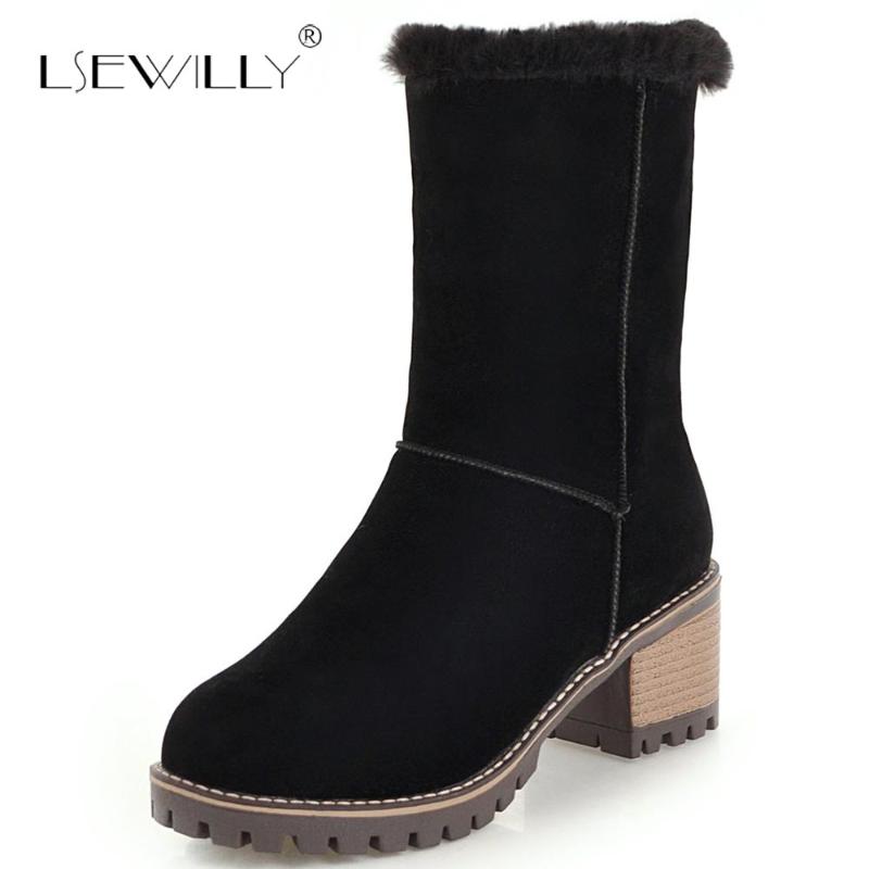 Lsewilly 2020 Winter Fur Plush Sewing Girls Shoes Beige Black Mid Calf Thick Heel Warm Snow Boots Women Plus Size 33-43 E63
Lsewilly 2020 Winter Fur Plush Sewing Girls Shoes Beige Black Mid Calf Thick Heel Warm Snow Boots Women Plus Size 33-43 E63