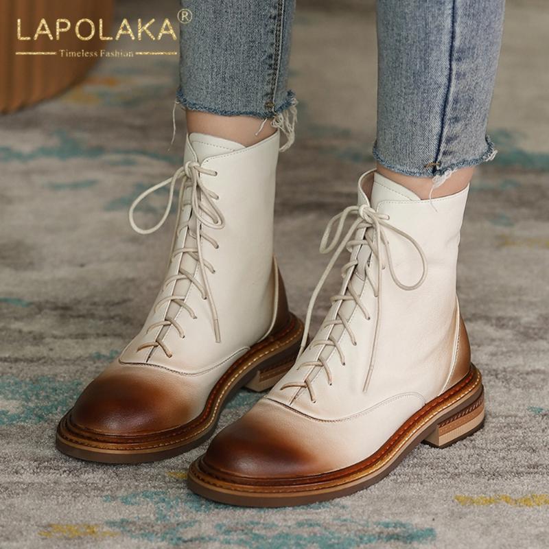 Lapolaka 2020 New Fashion Genuine Cow Leather Luxury Boots Woman Shoes Thick Heels Lace Up Comfortable Office Ladies Boots, Beige
Lapolaka 2020 New Fashion Genuine Cow Leather Luxury Boots Woman Shoes Thick Heels Lace Up Comfortable Office Ladies Boots, Beige
