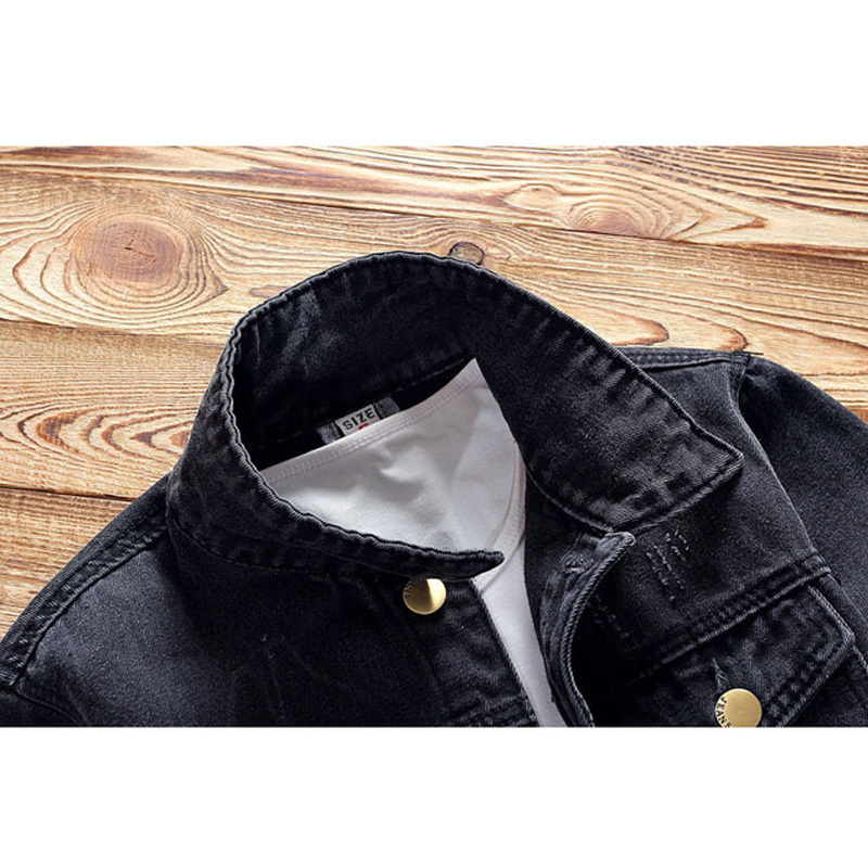 Men's Denim Jackets Men's Outerwear Autumn 2019 New Youth Fashion Popular Logo slim Label Casual Jacket Coat For Men's Clothes T200502