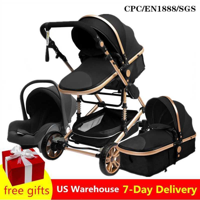 Luxurious Baby Stroller 3 in 1 Portable Travel Baby Carriage Folding Prams Aluminum Frame High Landscape Car for Newborn1
Luxurious Baby Stroller 3 in 1 Portable Travel Baby Carriage Folding Prams Aluminum Frame High Landscape Car for Newborn1