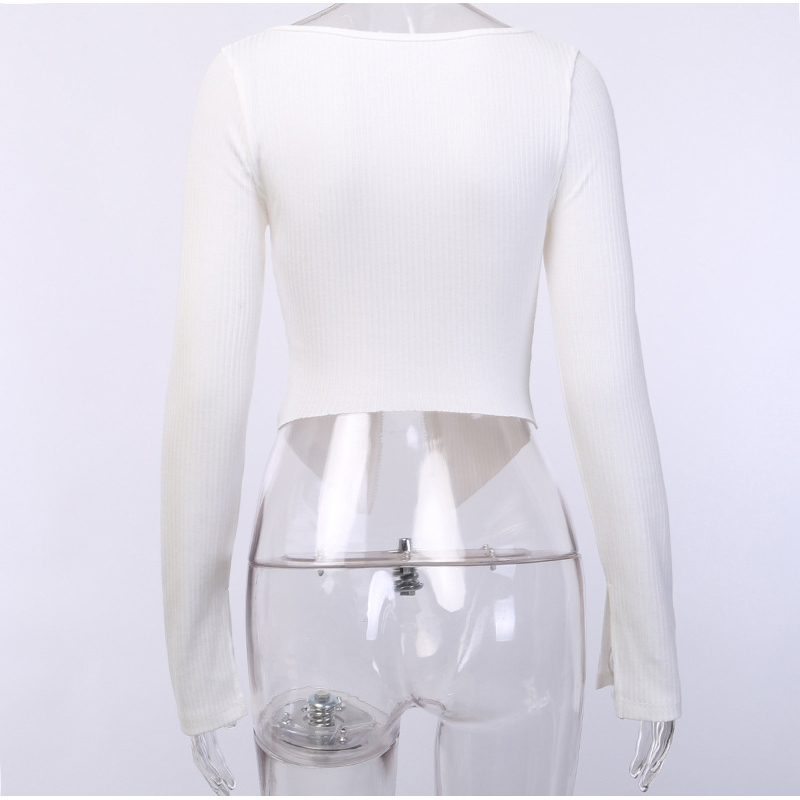 Asia White Sweater Women Sexy Double Zipper Cardigan Celebrity Wear Long Sleeve Split Cuff Short Knitted Tops Winter Clothes 201017
