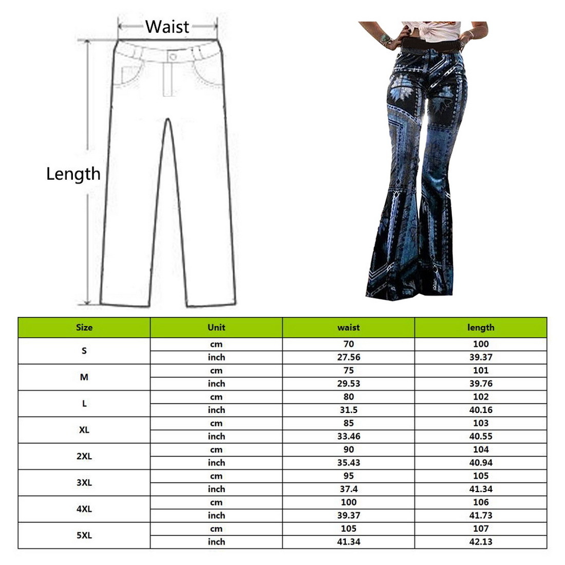CYSINCOS Fashion Women Pants Flared Legged Bell Bottom Sexy Skinny Boho Floral Print Pants Stretch High Waist Boot Cut Pants 201111
