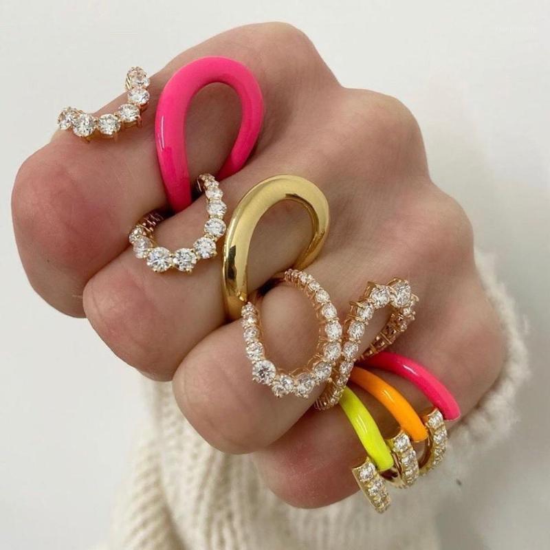 Cluster Rings Rainbow Colorful Girl Women Jewelry Neon Enamel Geometric Open Adjust Finger Ring, Golden;silver
Cluster Rings Rainbow Colorful Girl Women Jewelry Neon Enamel Geometric Open Adjust Finger Ring, Golden;silver