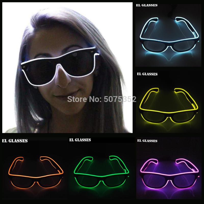 Drop Shipping Night Glowing EL Wire Glasses Men Women Bright Led Glasses Neon Flashing Eyewear For Halloween Dance DJ Club
Drop Shipping Night Glowing EL Wire Glasses Men Women Bright Led Glasses Neon Flashing Eyewear For Halloween Dance DJ Club