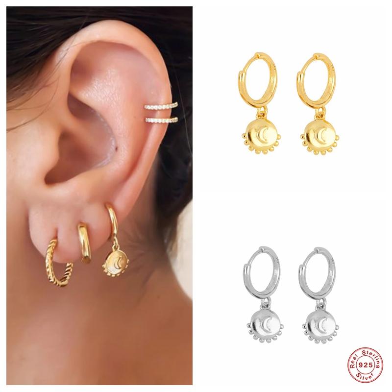 Dangle & Chandelier Aide 925 Sterling Silver Cute Sun Moon Plate Pendant Drop Earrings For Women Small Circle Earring Jewelry Birthday Gift 
Dangle & Chandelier Aide 925 Sterling Silver Cute Sun Moon Plate Pendant Drop Earrings For Women Small Circle Earring Jewelry Birthday Gift