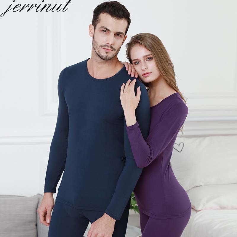 Jerrinut Winter Plus Size L- 6XL Long Johns For Male Female Warm Thermal Underwear Set Clothing Men Woman Thermal Suit 201027