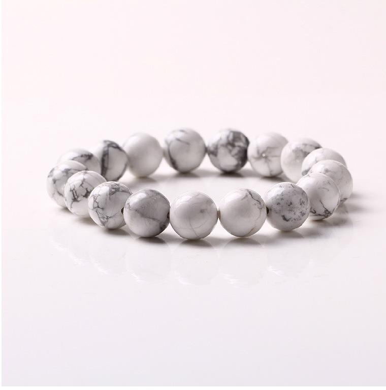 Beaded, Strands Natural White Howlite Stone Bead Bracelets Men And Women Girls Bracelet
Beaded, Strands Natural White Howlite Stone Bead Bracelets Men And Women Girls Bracelet