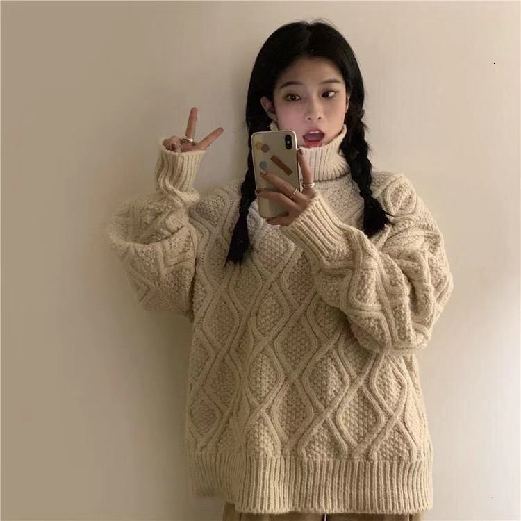 2021 New Warm Winter Thickened Torsion Turtleneck Ladies'turtleneck Student Loose Sweater Jacket 5ZO9, Black
2021 New Warm Winter Thickened Torsion Turtleneck Ladies'turtleneck Student Loose Sweater Jacket 5ZO9, Black