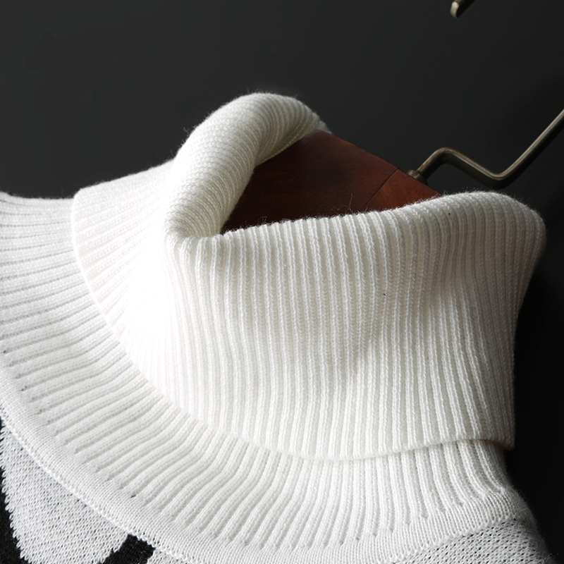 Autumn Winter Thick Sweater Men Knitted Ribbed Pullover Sweater Long Sleeve Turtleneck Slim Jumper Soft Warm Pull Male 201125