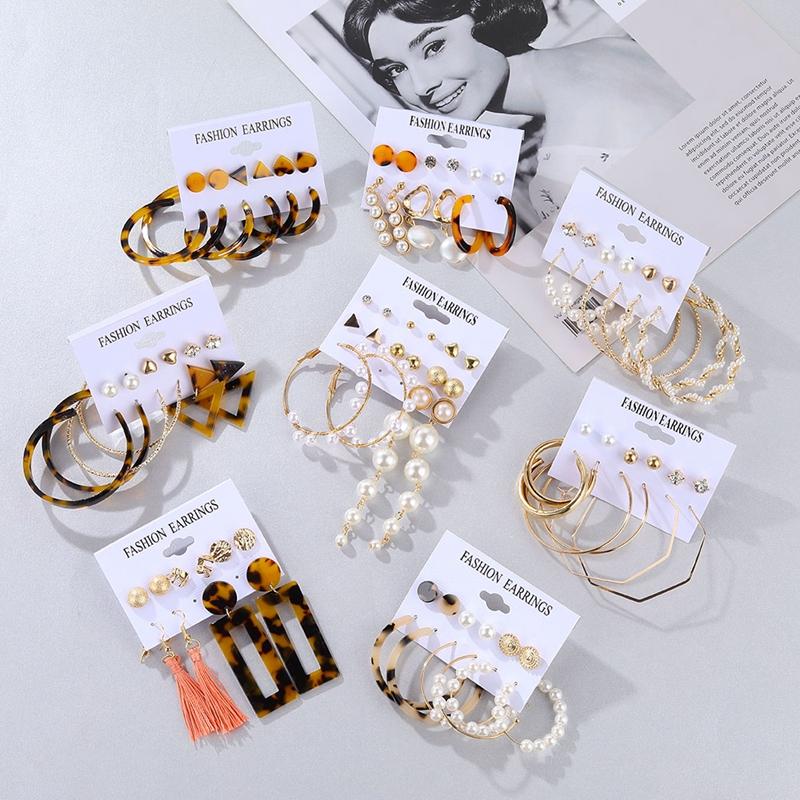 DAXI Bohemian Big Gold Hopp Earrings For Women Trendy Pearl Earring Hoops Fashion Korean Acrylic Women Earings Set Jewelry 2020
DAXI Bohemian Big Gold Hopp Earrings For Women Trendy Pearl Earring Hoops Fashion Korean Acrylic Women Earings Set Jewelry 2020