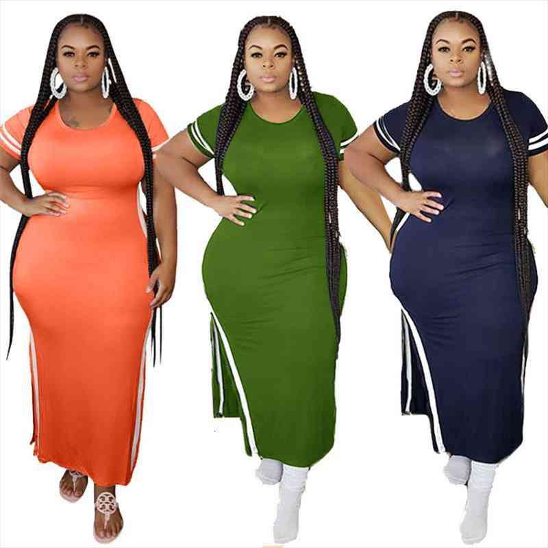 Casual Dress Women Plus Size L-5xl Clothing Wholesale Short Sleeve Striped Side Bodycon Stretch Maxi Dresses Woman Dropshipping, Black;gray
Casual Dress Women Plus Size L-5xl Clothing Wholesale Short Sleeve Striped Side Bodycon Stretch Maxi Dresses Woman Dropshipping, Black;gray