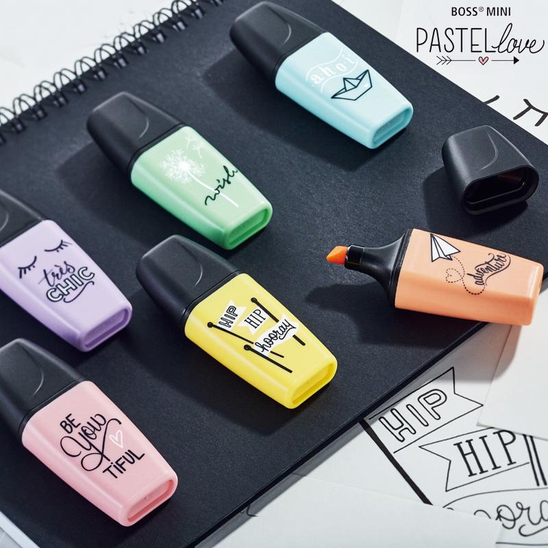 

BOSS Fantasy Rainbow Pastel Love Mini Highlighter Pen Set 2/5mm Liner Drawing Paint Office School Students Supply H6509