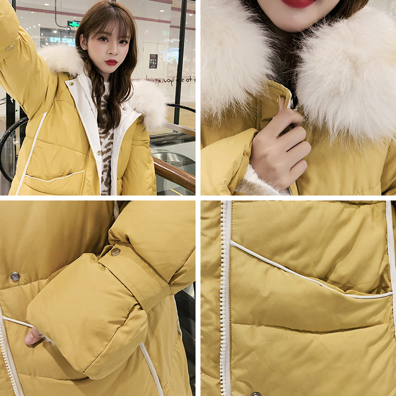 X-Long Women Winter Jacket Cotton Padded Warm Thicken Ladies Big pocket Long Coats Parka Womens Jackets 201019
