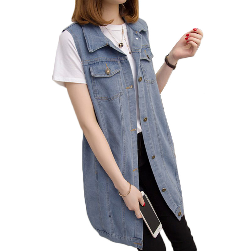 2021 New -5xl Plus Size Summer Autumn Women Casual Vest Fashion Denim Vests Jeans Jacket Long Sleeveless Cardigans Coat W253 K4sy, Blue
2021 New -5xl Plus Size Summer Autumn Women Casual Vest Fashion Denim Vests Jeans Jacket Long Sleeveless Cardigans Coat W253 K4sy, Blue