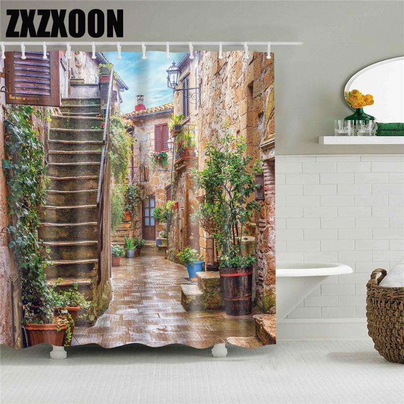 3D Colorful Street Alley Pattern Shower Curtains Bathroom Curtain Waterproof Thickened Polyester Bath Curtain with Hooks
3D Colorful Street Alley Pattern Shower Curtains Bathroom Curtain Waterproof Thickened Polyester Bath Curtain with Hooks