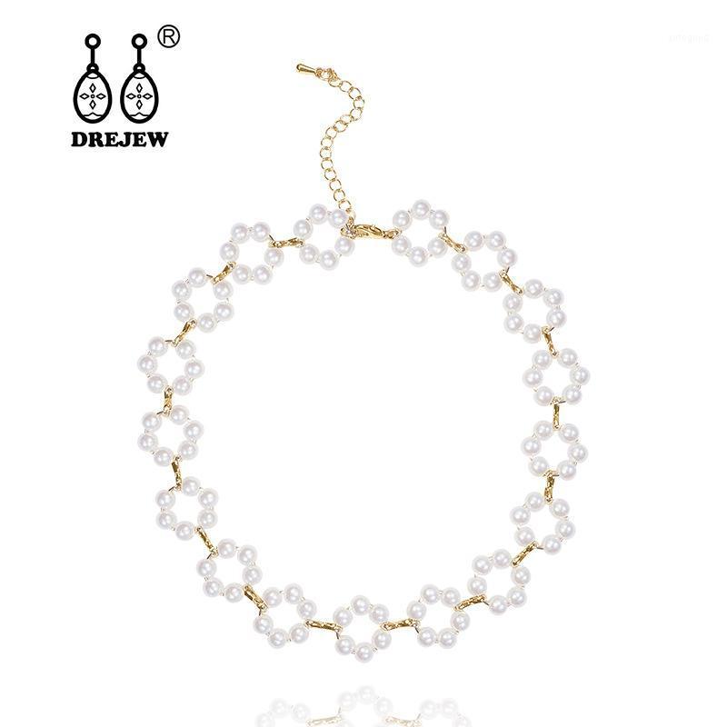DREJEW Pearl Flower Statement Choker Christmas Stainless Steel Necklace for Women Friend Collares Bijoux boho Jewelry HN6721
DREJEW Pearl Flower Statement Choker Christmas Stainless Steel Necklace for Women Friend Collares Bijoux boho Jewelry HN6721