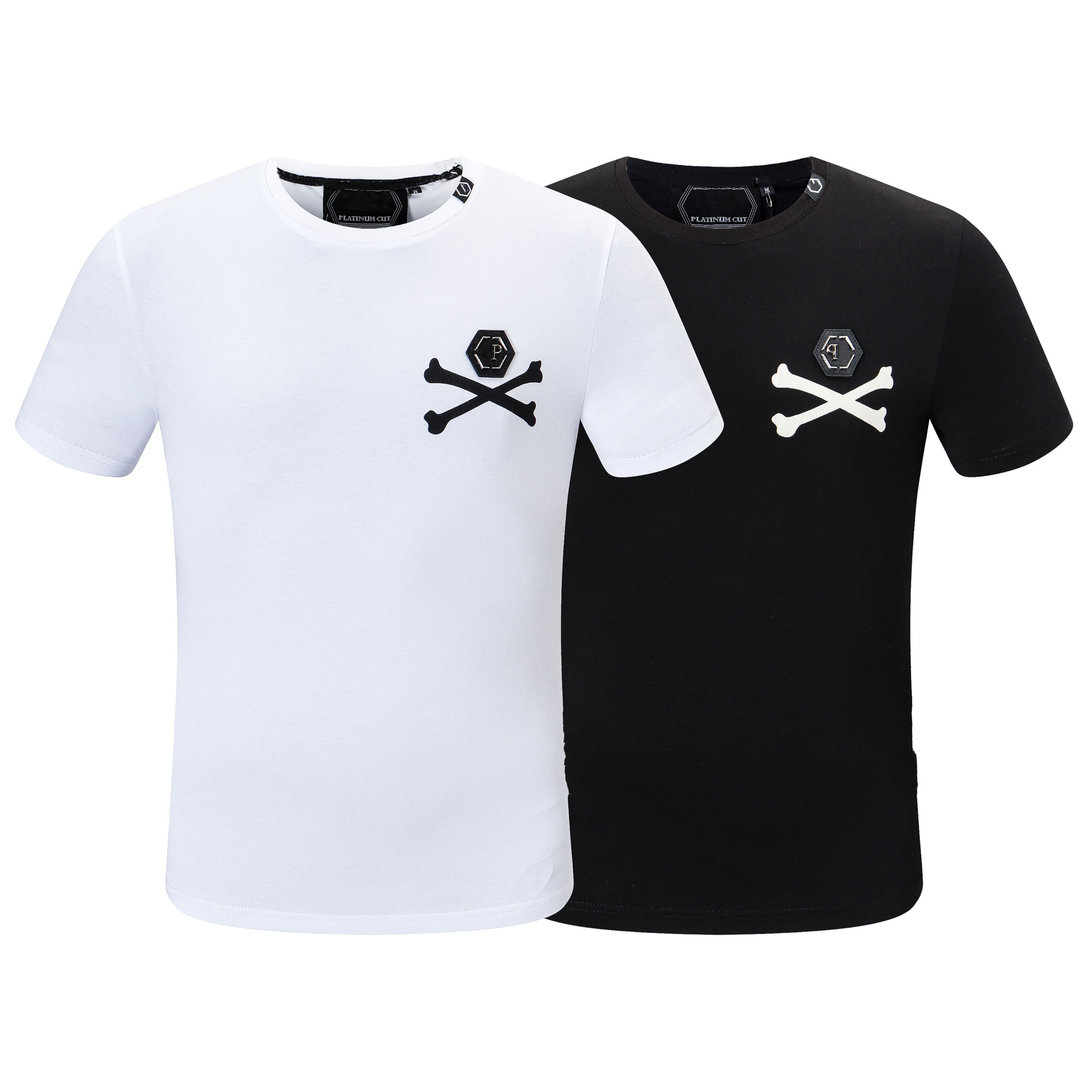 2021 plain spring and summer new fashion PP men's short sleeve T-shirt men's slim large half sleeve top phillip, White
2021 plain spring and summer new fashion PP men's short sleeve T-shirt men's slim large half sleeve top phillip, White