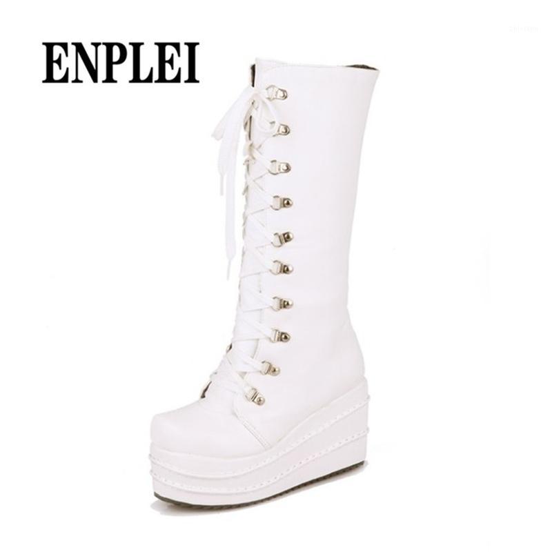 ENPLEI Ladies Knee High Boots Wedge Heel Platform Boots Woman Punk Gothic Shoes Pointed Toe Lace Up Comfortable Size 34-431, Black
ENPLEI Ladies Knee High Boots Wedge Heel Platform Boots Woman Punk Gothic Shoes Pointed Toe Lace Up Comfortable Size 34-431, Black