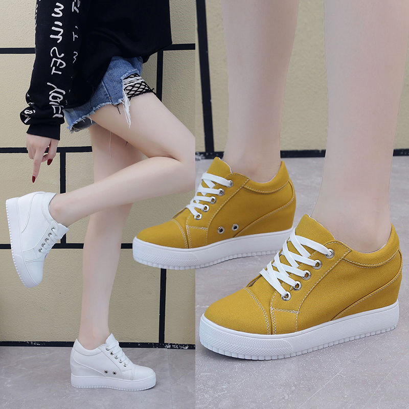 Female 2021 New Sport Women's Lace Up to of Sole Lift Canvas Moccasins Zapatos Mujer Black Yellow Shoes 5L83, White
Female 2021 New Sport Women's Lace Up to of Sole Lift Canvas Moccasins Zapatos Mujer Black Yellow Shoes 5L83, White