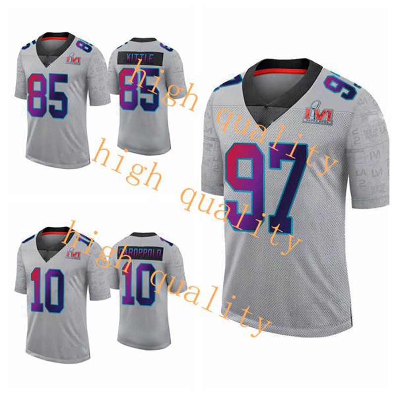 San''Francisco''49ers''Men Nick Bosa George Kittle Jimmy Garoppolo 2022 Men Gray Super football Bowl LVI Limited Jersey, Black;red
San''Francisco''49ers''Men Nick Bosa George Kittle Jimmy Garoppolo 2022 Men Gray Super football Bowl LVI Limited Jersey, Black;red
