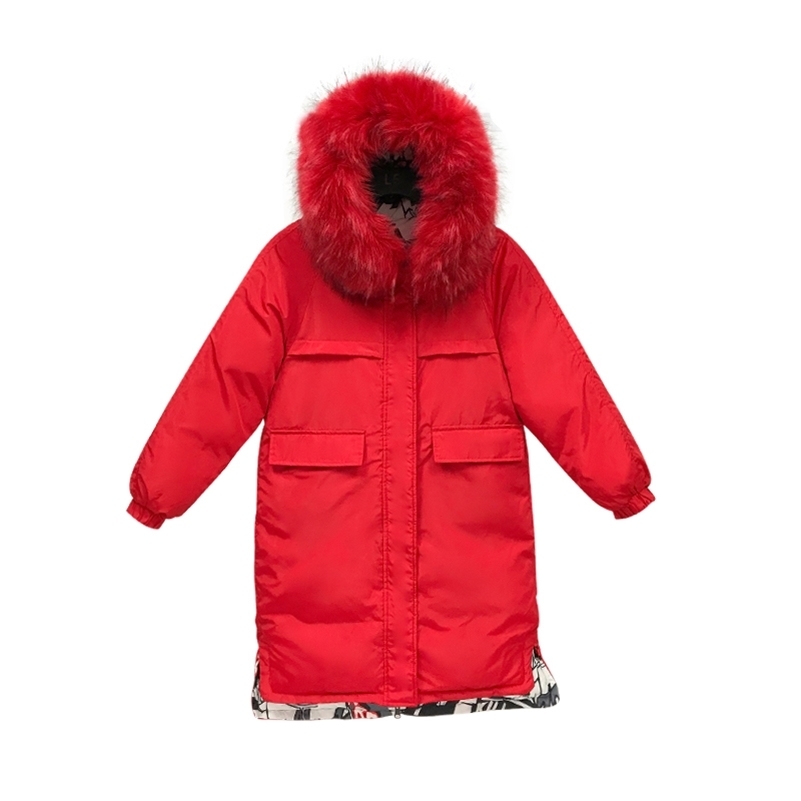 Double Two Sides Winter Jacket Women Hooded Thicken Fur Female Long Warm Parka Outwear Oversize Coat Y201001