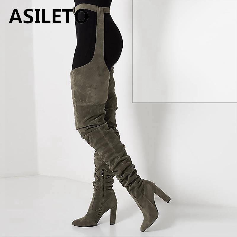 ASILETO European Sexy Over the Knee Boots for Women Shoes Pointed zipper High Heels shoes woman Long Thigh High Boots booties1, Black
ASILETO European Sexy Over the Knee Boots for Women Shoes Pointed zipper High Heels shoes woman Long Thigh High Boots booties1, Black