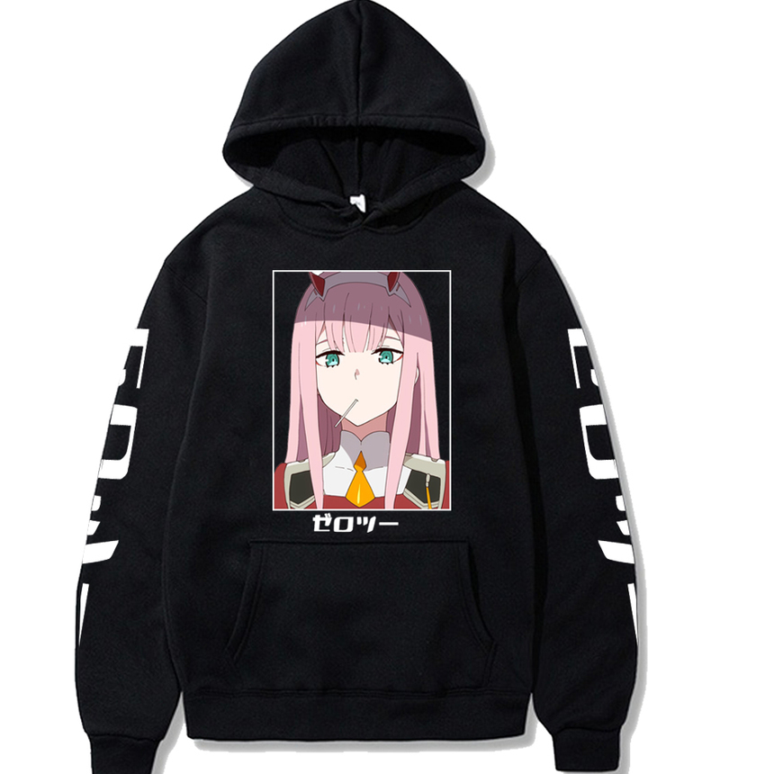 Darling in the Franxx Anime Harajuku Zero TWO Beautiful Girl Print hoodie Men/women Tops Loose Summer long-sve, Black
Darling in the Franxx Anime Harajuku Zero TWO Beautiful Girl Print hoodie Men/women Tops Loose Summer long-sve, Black