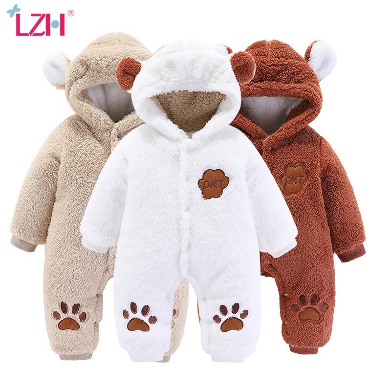 LZH 2021 Winter Autumn Newborn Baby Kids Warm Long-Sleeved Hooded Jumpsuit Clothes Cute Toddler Boy Girl Single-Breasted Romper, Gray 
LZH 2021 Winter Autumn Newborn Baby Kids Warm Long-Sleeved Hooded Jumpsuit Clothes Cute Toddler Boy Girl Single-Breasted Romper, Gray