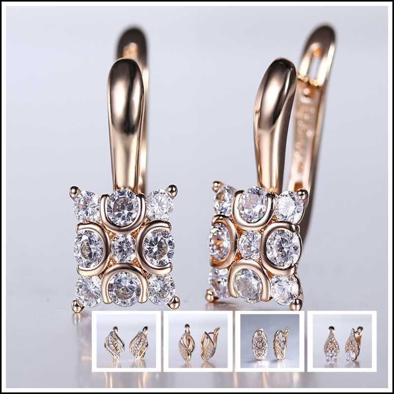 9 Styles Stud Earrings Drop Earrings for Women Weaving Flower Vine Clear Cubic Zircon 585 Rose Gold Elegant Earrings GE309A 
9 Styles Stud Earrings Drop Earrings for Women Weaving Flower Vine Clear Cubic Zircon 585 Rose Gold Elegant Earrings GE309A