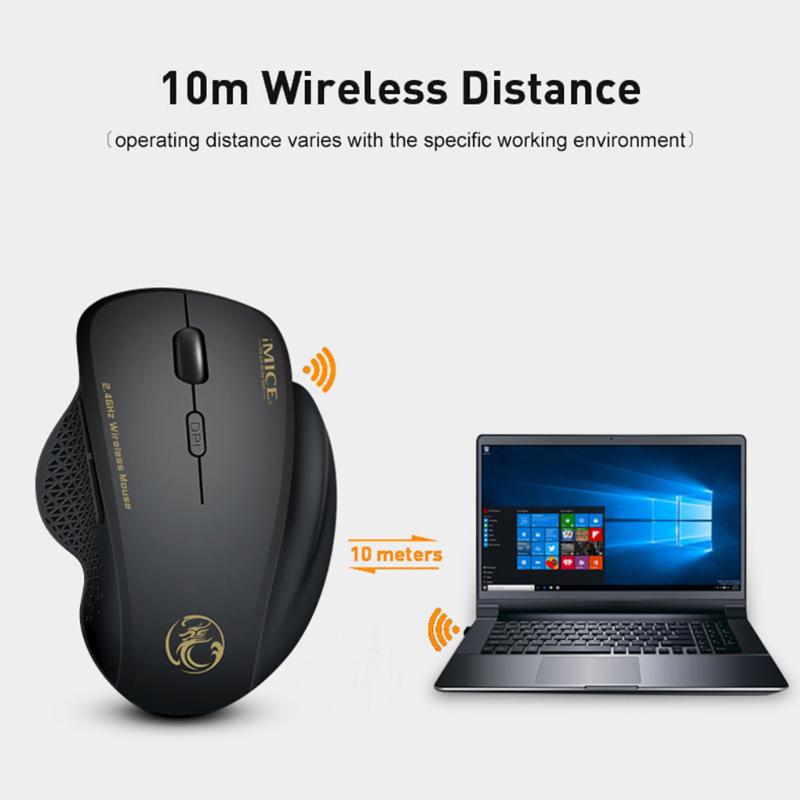 2.4G Wireless Mouse Computer Laptop 800-1600 DPI 6 Buttons Battery Powered Wireless Gaming Mouse
2.4G Wireless Mouse Computer Laptop 800-1600 DPI 6 Buttons Battery Powered Wireless Gaming Mouse