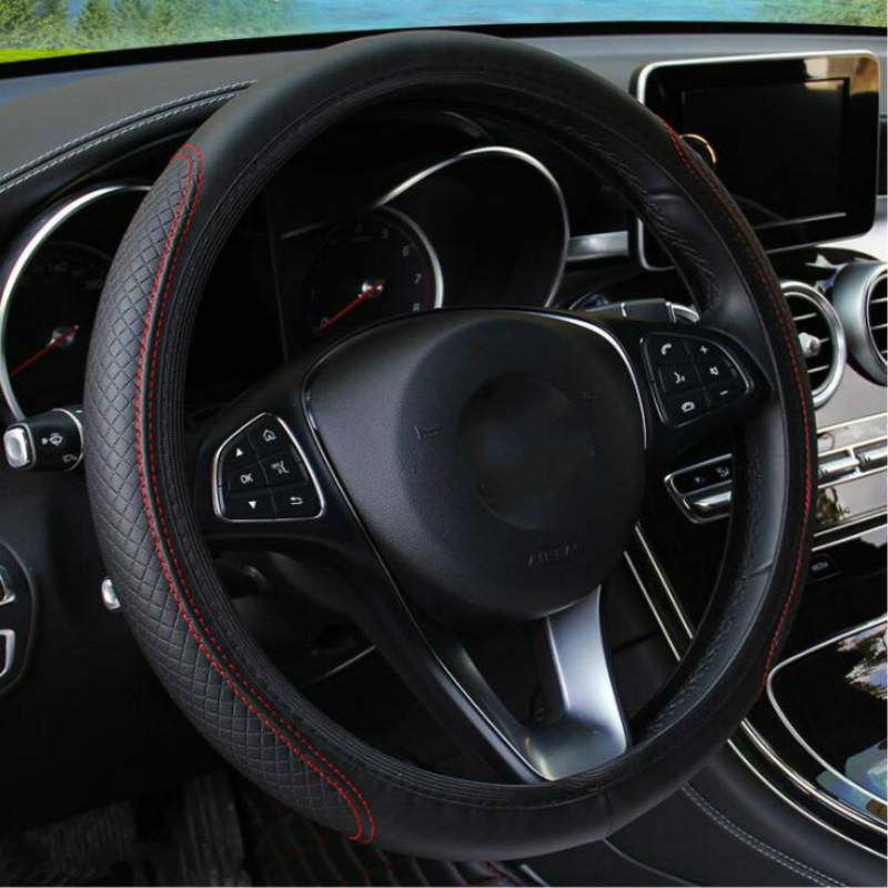 New Car Steering Wheel Cover Artificial Leather Elastic Skidproof Auto Steering- Wheel Embossing Leather Over Car-styling
New Car Steering Wheel Cover Artificial Leather Elastic Skidproof Auto Steering- Wheel Embossing Leather Over Car-styling