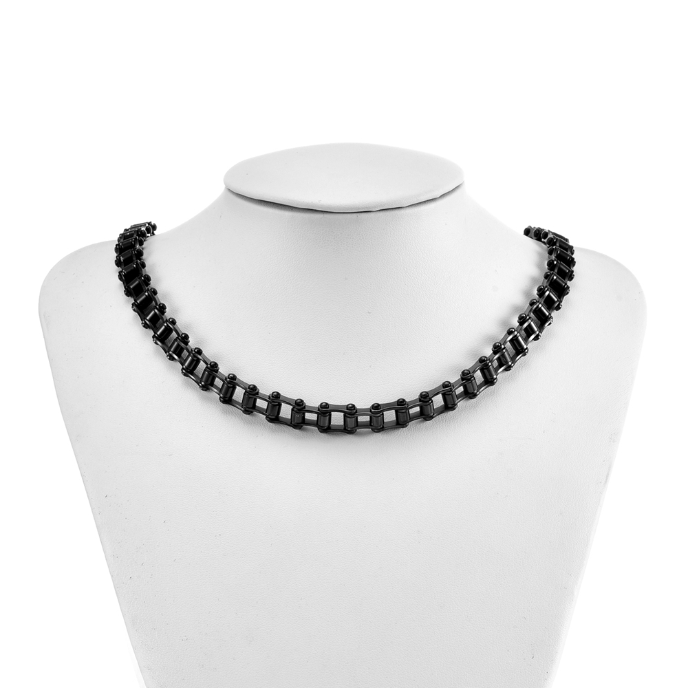 SDA New Fashion Motorcycles Chain Necklace 7mm45cm Long Biker Chain Stainless steel cuban Chain Man Woman Neckalce 201013