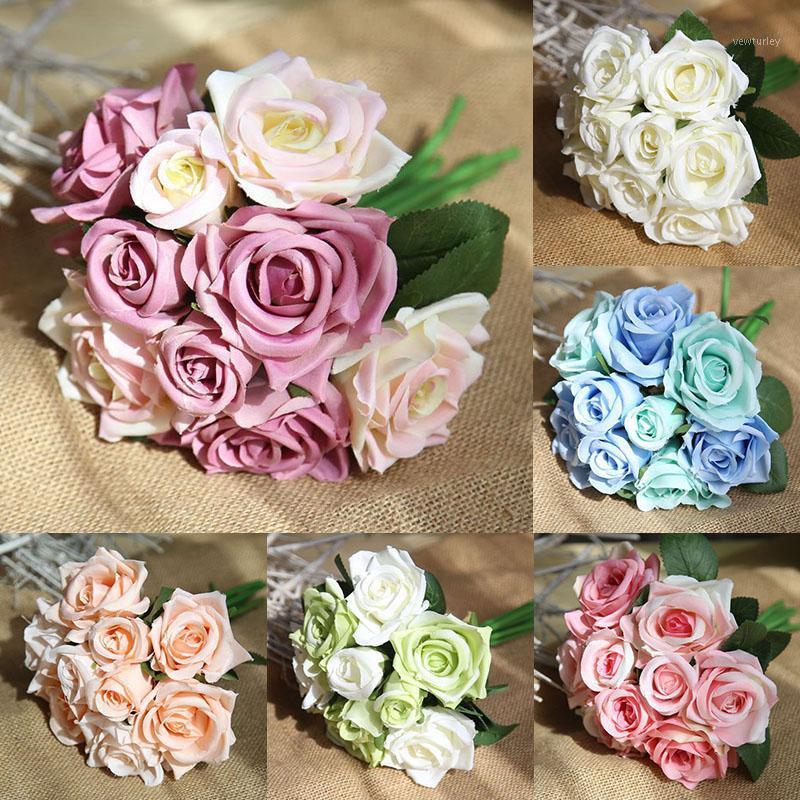 Rose Silk Flowers Bouquet 9 Heads Bride Wedding decoration Valentine's Day Flowers Beautiful Home decoration Artificial1, A 9pc
Rose Silk Flowers Bouquet 9 Heads Bride Wedding decoration Valentine's Day Flowers Beautiful Home decoration Artificial1, A 9pc