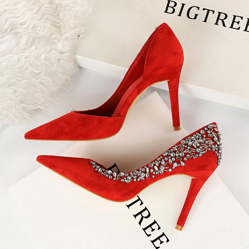 2020 New Women Spring Sexy Flock Pumps High Heels Shoes Female Fashion Pointed Toe Shallow Pumps Ladies Crystal Party, Black
2020 New Women Spring Sexy Flock Pumps High Heels Shoes Female Fashion Pointed Toe Shallow Pumps Ladies Crystal Party, Black