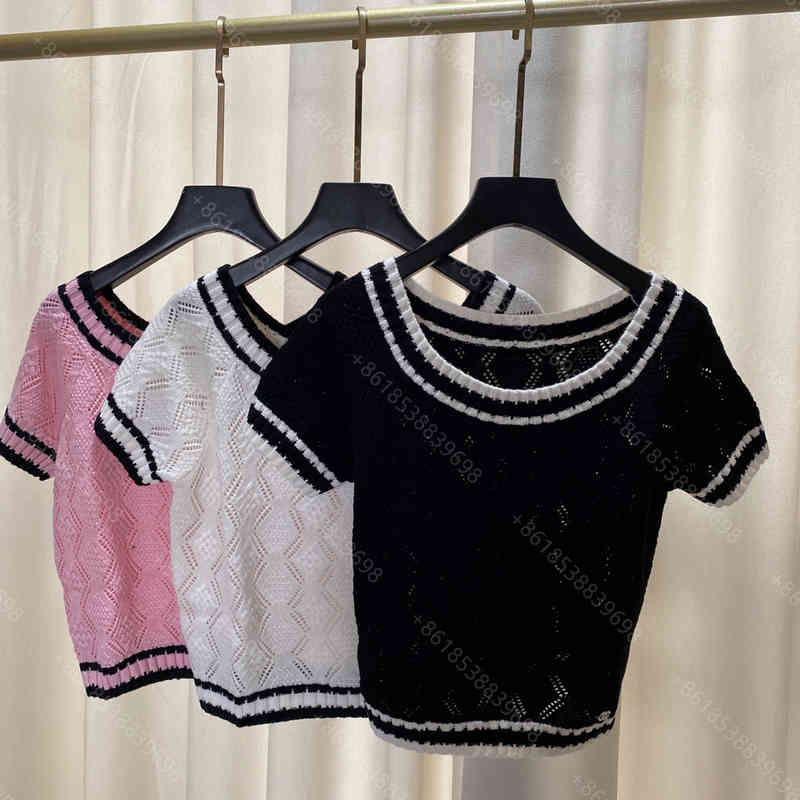 22ss designer Women Knits round neck wool knit tees crochet mujer short sleeve T shirts letter logo luxury brand embroidery womens clothing album wholesale
22ss designer Women Knits round neck wool knit tees crochet mujer short sleeve T shirts letter logo luxury brand embroidery womens clothing album wholesale