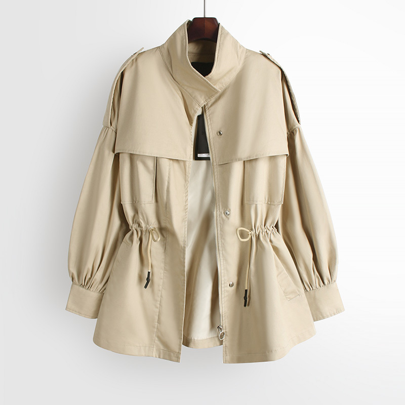 new Korean version of casual tooling windbreaker in the long section of loose jacket thin section women's tide 201211