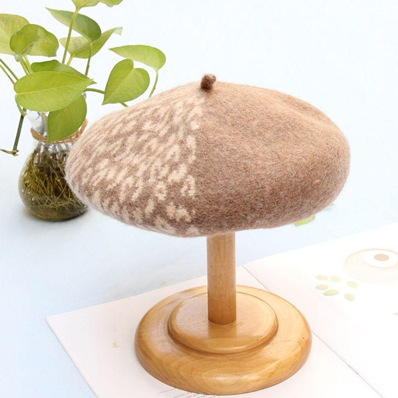 Women Faux Wool Retro Beret Cap Leopard Dots Half Patchwork Painter Pumpkin Hat C90E, Black
Women Faux Wool Retro Beret Cap Leopard Dots Half Patchwork Painter Pumpkin Hat C90E, Black