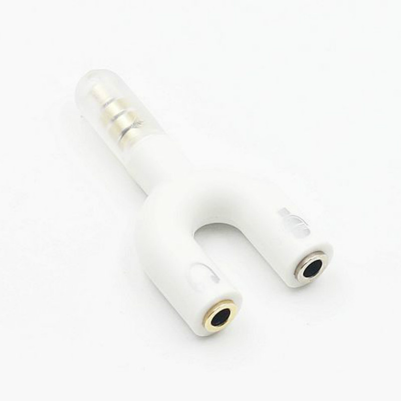 3.5mm Audio Cable 2 in 1 Splitter Stereo Plug with Mic & Headphone Earphone Adapters for Smartphone MP3 MP4 Player Game