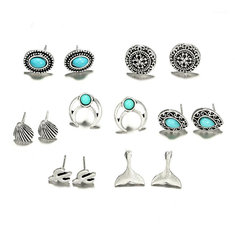 HuaTang Trendy Cute Cactus Studs Earring Set for Women Female Antique Silver Geometric Moon Shell Stud Earrings Brincos 46291
HuaTang Trendy Cute Cactus Studs Earring Set for Women Female Antique Silver Geometric Moon Shell Stud Earrings Brincos 46291