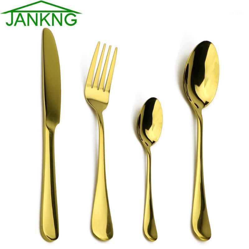 JANKNG 4-Pcs Stainless Steel Cutlery Set Gold Colored Knife Fork Flatware Set Gift Dinnerware Sets Kitchen Tableware Silverware1
JANKNG 4-Pcs Stainless Steel Cutlery Set Gold Colored Knife Fork Flatware Set Gift Dinnerware Sets Kitchen Tableware Silverware1