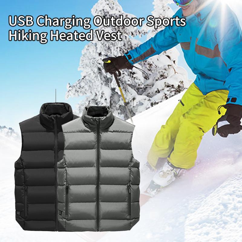 Men Heating Pad Riding Winter Warm Heated Vest Camping Cotton Blend Body Warmer Washable Lightweight USB Charging Outdoor Sports, Grey
Men Heating Pad Riding Winter Warm Heated Vest Camping Cotton Blend Body Warmer Washable Lightweight USB Charging Outdoor Sports, Grey