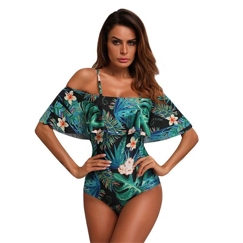 XXL Off Shoulder Bathing Suit Women Flounce One Piece Women' Swimsuit Floral Woman Bodysuit Swimwear Women' 1 Piece Badpak Y200824, Z361e
XXL Off Shoulder Bathing Suit Women Flounce One Piece Women' Swimsuit Floral Woman Bodysuit Swimwear Women' 1 Piece Badpak Y200824, Z361e